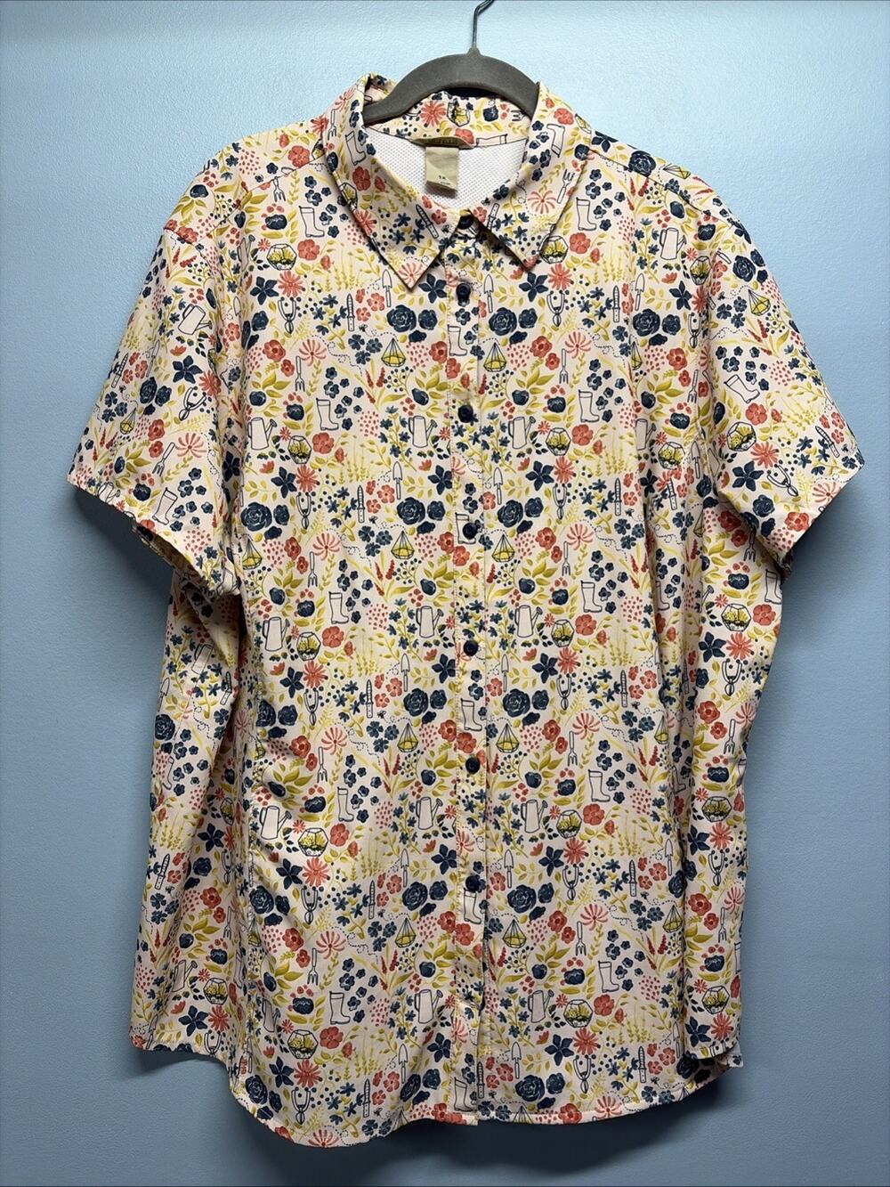 Duluth Sidewinder Cap Sleeve Gardening Shirt Womens Plus Size 1X Short Sleeve